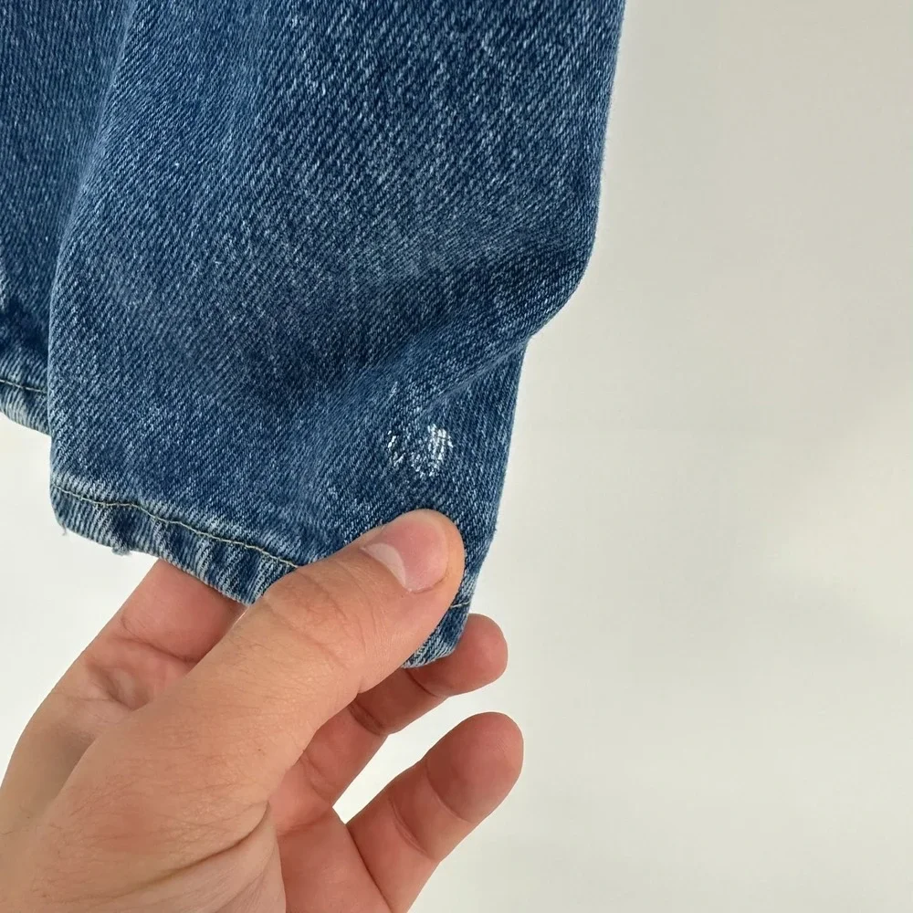 Vintage Lee Riders Straight Leg Jeans Womens 27x32 Blue Denim Whisker Mid Rise
